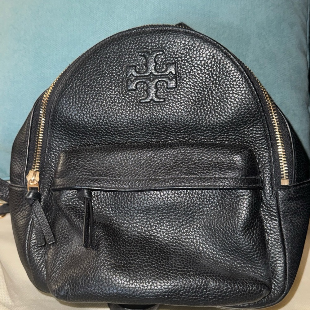 Tori Burch Black Leather Backpack